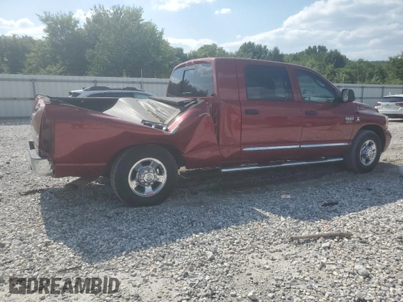 2007 Dodge Ram 2500 SLT with VIN 3D7KR29A27G826124, listed as a Copart auction lot 63529684 with 197,838 mi miles and Salvage Title. Bid and sale history available at carsss.com. Image 3.