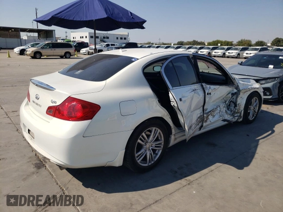 2015 Infiniti Q40 with VIN JN1CV6AP1FM580098, listed as a Copart auction lot 76374654 with 134,903 mi miles and Salvage Title. Bid and sale history available at DreamBid. Image 3.