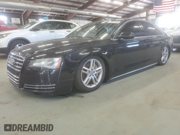 2013 Audi A8 3.0L with VIN WAUAGAFD1DN030212, listed as a Copart auction lot 60301465 with 109,730 mi miles and Clean title. Bid and sale history available at DreamBid. Image 1.