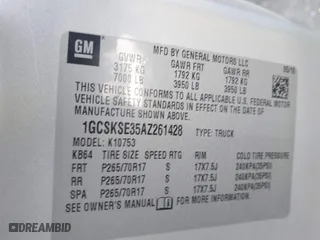 2010 Chevrolet Silverado 1500 LT with VIN 1GCSKSE35AZ261428, listed as a IAAI auction lot 41643928 with 136,282 mi miles. Bid and sale history available at carsss.com. Image 9.