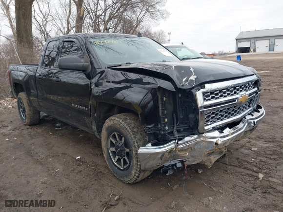 2014 Chevrolet Silverado 1500 LT with VIN 1GCRCRECXEZ373328, listed as a IAAI auction lot 41748737 with 117,439 mi miles. Bid and sale history available at carsss.com. Image 1.