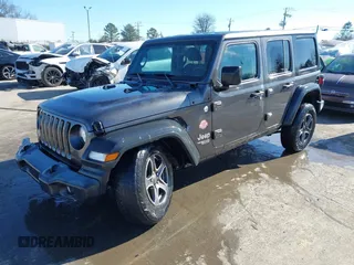 2019 Jeep Wrangler Unlimited Sport S with VIN 1C4HJXDG5KW505015, listed as a IAAI auction lot 41560088 with 54,193 mi miles and . Bid and sale history available at DreamBid. Image 17.