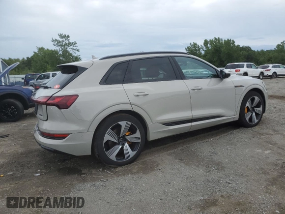 2022 Audi e-tron Premium Plus with VIN WA1LAAGE5NB009526, listed as a Copart auction lot 63073355 with 46,142 mi miles and Salvage title. Bid and sale history available at DreamBid. Image 3.