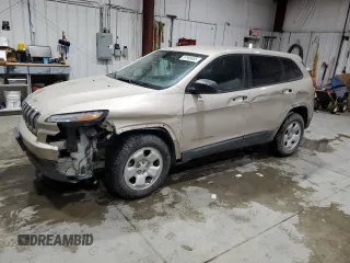 2015 Jeep Cherokee Sport with VIN 1C4PJMAB9FW575271, listed as a Copart auction lot 87958655 with 32,219 mi miles and Salvage Title. Bid and sale history available at carsss.com. Image 1.
