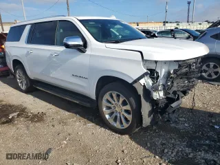 2024 Chevrolet Suburban Premier with VIN 1GNSKFKD2RR107802, listed as a Copart auction lot 61141004 with 12,360 mi miles and Salvage Title. Bid and sale history available at carsss.com. Image 4.