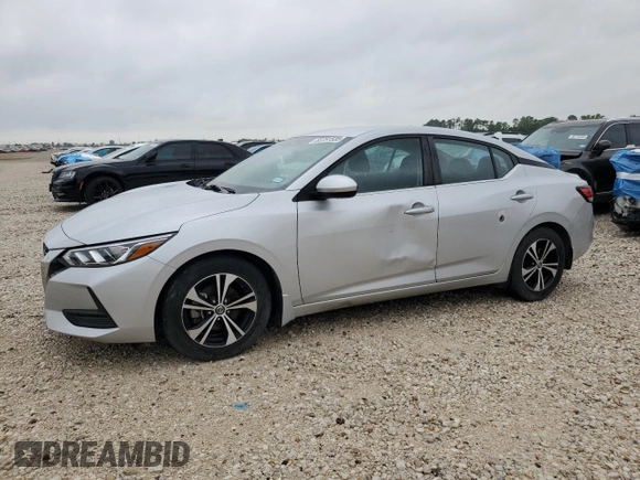 2021 Nissan Sentra SV with VIN 3N1AB8CV2MY261262, listed as a Copart auction lot 53751535 with 53,338 mi miles and Non Repairable. Bid and sale history available at DreamBid. Image 1.