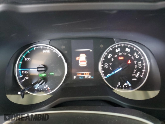 2022 Toyota RAV4 Hybrid SE with VIN 4T3T6RFV7NU103423, listed as a Copart auction lot 59709215 with 27,595 mi miles and Salvage title. Bid and sale history available at DreamBid. Image 9.