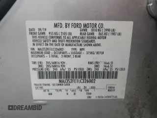 2020 Ford EcoSport S with VIN MAJ3S2FE1LC326002, listed as a Copart auction lot 51895065 with 74,858 mi miles and Non Repairable. Bid and sale history available at DreamBid. Image 12.