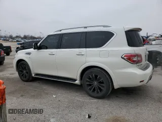 2019 Nissan Armada Platinum with VIN JN8AY2NEXK9755947, listed as a Copart auction lot 43970665 with 94,094 mi miles and Salvage Title. Bid and sale history available at carsss.com. Image 2.