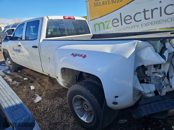 2016 Chevrolet Silverado 3500HD Work Truck with VIN 1GC4KYC8XGF138325, listed as a Copart auction lot 42076055 with 152,957 mi miles and Salvage Title. Bid and sale history available at carsss.com. Image 2.