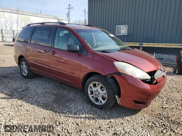 2006 Toyota Sienna LE with VIN 5TDBA23C76S061682, listed as a Copart auction lot 48482965 with 186,204 mi miles and Clean Title. Bid and sale history available at carsss.com. Image 4.