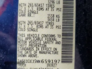 2022 Nissan Frontier SV z VIN 1N6ED1EJ5NN659197, wystawiony jako Copart lot #51265805 z przebiegiem 68 682 mil mil oraz Szkoda całkowita • Salvage title. Historia ofert i sprzedaży dostępna na DreamBid. Obrazek 12.