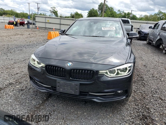 2018 BMW 3 Series 330i xDrive with VIN WBA8D9C52JA616441, listed as a Copart auction lot 57772975 with 55,513 mi miles and Salvage title. Bid and sale history available at DreamBid. Image 5.