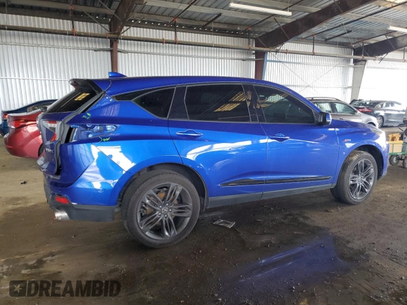 2022 Acura RDX w/A-Spec Package with VIN 5J8TC1H63NL003405, listed as a Copart auction lot 43054095 with 0 mi miles and Salvage Title. Bid and sale history available at carsss.com. Image 3.