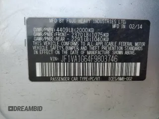 2015 Subaru WRX Limited with VIN JF1VA1G64F9803746, listed as a Copart auction lot 47207415 with 100,323 mi miles and Salvage Title. Bid and sale history available at carsss.com. Image 13.