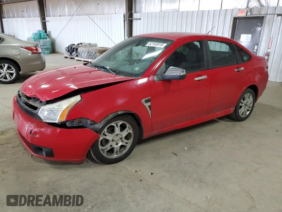 2008 Ford Focus SE with VIN 1FAHP35N78W279594, listed as a Copart auction lot 52183015 with 117,086 mi miles and Salvage Title. Bid and sale history available at carsss.com. Image 1.