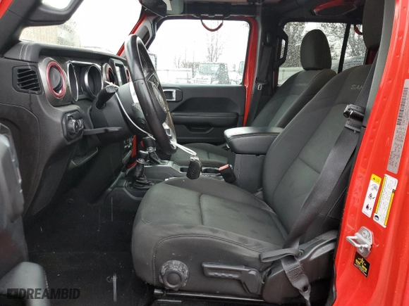 2019 Jeep Wrangler Unlimited Sahara with VIN 1C4HJXENXKW536029, listed as a Copart auction lot 84173814 with 117,381 mi miles and Salvage Title. Bid and sale history available at carsss.com. Image 7.