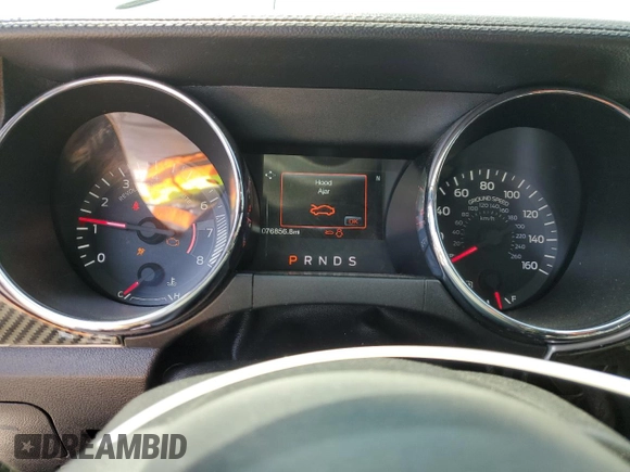2016 Ford Mustang GT with VIN 1FA6P8CF5G5206504, listed as a Copart auction lot 55448035 with 76,856 mi miles and Salvage title. Bid and sale history available at DreamBid. Image 9.