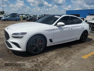 2023 Genesis G70 3.3T with VIN KMTG54TE9PU104764, listed as a Copart auction lot 66614024 with 36,983 mi miles and Salvage Title. Bid and sale history available at carsss.com. Image 1.