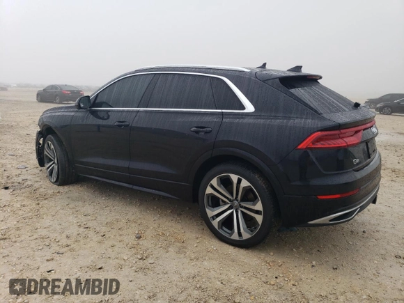 2020 Audi Q8 Premium Plus with VIN WA1BVAF10LD000667, listed as a Copart auction lot 43176355 with 71,253 mi miles and Salvage Title. Bid and sale history available at carsss.com. Image 2.
