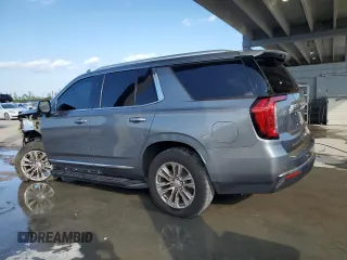 2021 GMC Yukon SLT with VIN 1GKS2BKD4MR123045, listed as a Copart auction lot 86637604 with 100,182 mi miles and Salvage Title. Bid and sale history available at carsss.com. Image 2.