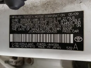 2010 Toyota Prius II with VIN JTDKN3DU8A1005435, listed as a Copart auction lot 46633955 with 189,790 mi miles and Salvage Title. Bid and sale history available at DreamBid. Image 15.