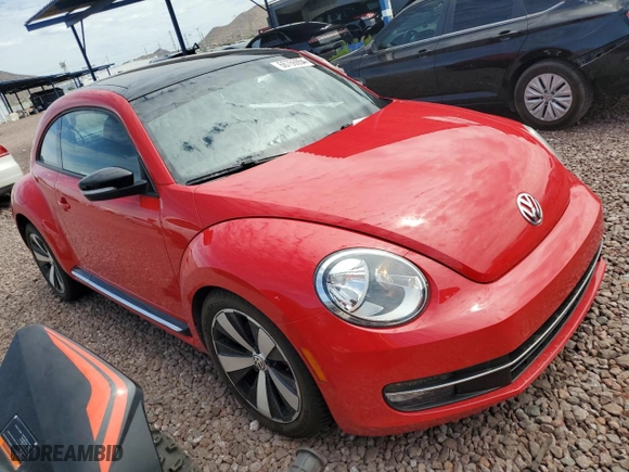 2012 Volkswagen Beetle 2.0T Turbo PZEV with VIN 3VWVA7AT5CM654978, listed as a Copart auction lot 66766654 with 60,842 mi miles and Salvage Title. Bid and sale history available at carsss.com. Image 4.