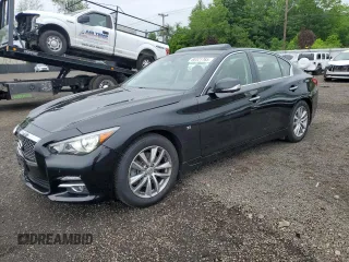 2014 Infiniti Q50 Premium with VIN JN1BV7AR0EM692022, listed as a Copart auction lot 60321765 with 72,366 mi miles and Salvage title. Bid and sale history available at DreamBid. Image 1.