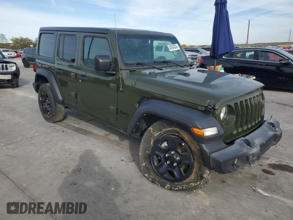 2021 Jeep Wrangler Unlimited Sport Altitude with VIN 1C4HJXDG7MW708491, listed as a Copart auction lot 83564304 with 8,319 mi miles and Clean Title. Bid and sale history available at carsss.com. Image 4.