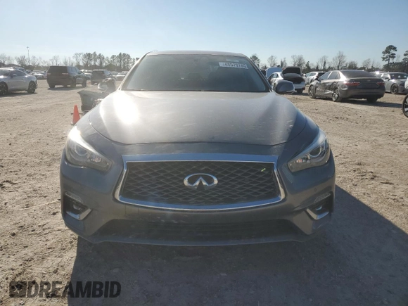 2021 Infiniti Q50 Luxe with VIN JN1EV7BP9MM702524, listed as a Copart auction lot 48579785 with 28,627 mi miles and Salvage title. Bid and sale history available at DreamBid. Image 5.
