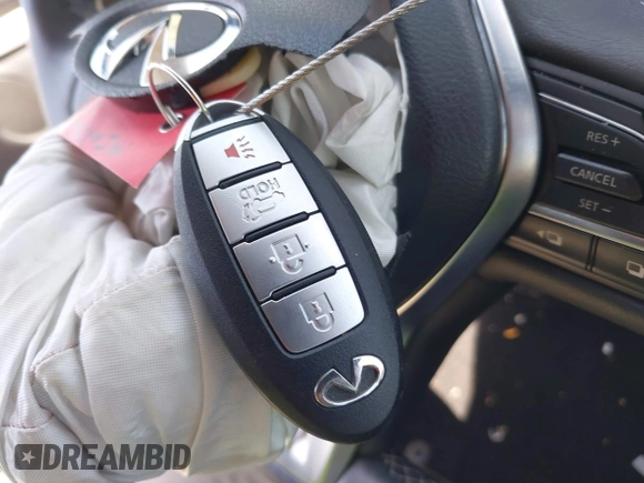2019 Infiniti QX50 Luxe with VIN 3PCAJ5M13KF130893, listed as a IAAI auction lot 42023240 with 58,612 mi miles and . Bid and sale history available at DreamBid. Image 11.
