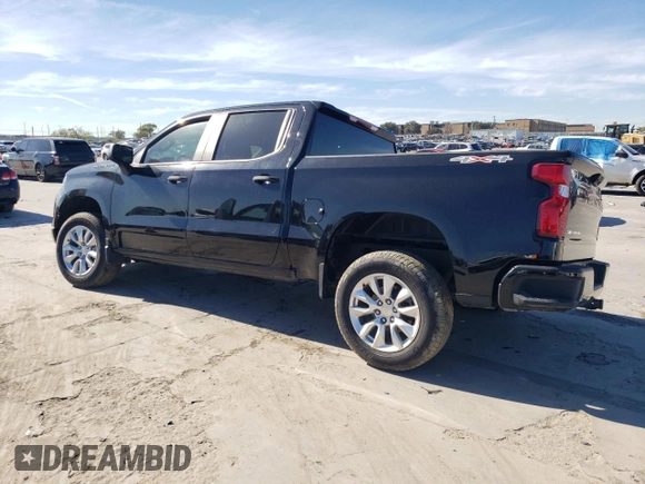 2024 Chevrolet Silverado 1500 Custom with VIN 1GCPDBEK1RZ116972, listed as a Copart auction lot 81566254 with 2,841 mi miles and Salvage Title. Bid and sale history available at DreamBid. Image 2.