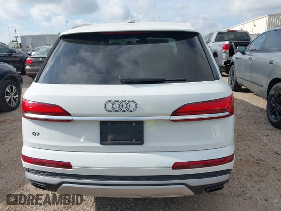 2025 Audi Q7 Premium Plus with VIN WA1LVBF78SD016144, listed as a IAAI auction lot 42784229 with 21,547 mi miles and . Bid and sale history available at DreamBid. Image 17.