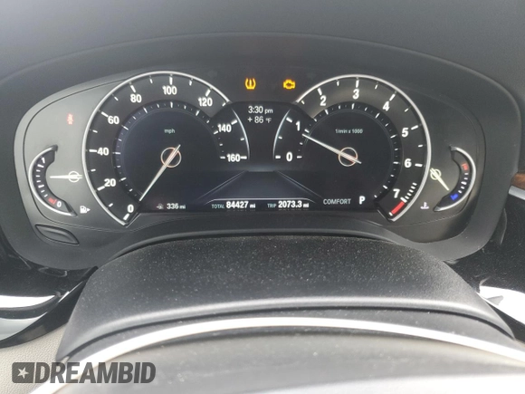 2017 BMW 5 Series 540i with VIN WBAJE5C31HG915206, listed as a Copart auction lot 57346195 with 84,427 mi miles and Salvage title. Bid and sale history available at DreamBid. Image 9.