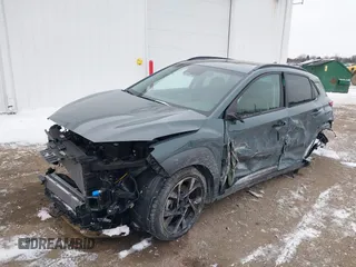2022 Hyundai Kona Limited with VIN KM8K5CA3XNU806377, listed as a IAAI auction lot 41403043 with 12,618 mi miles. Bid and sale history available at carsss.com. Image 2.