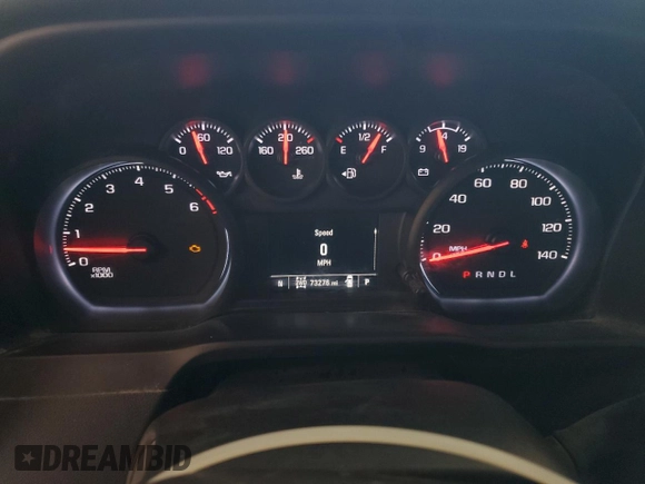 2020 Chevrolet Silverado 1500 Work Truck with VIN 1GCRYAEF1LZ168118, listed as a Copart auction lot 46708965 with 73,276 mi miles and Clean Title. Bid and sale history available at carsss.com. Image 9.