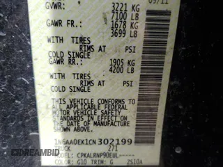 2012 Nissan Titan SV z VIN 1N6AA0EK1CN302199, wystawiony jako Copart lot #63037615 z przebiegiem 184 330 mil mil oraz Szkoda całkowita • Salvage title. Historia ofert i sprzedaży dostępna na DreamBid. Obrazek 12.