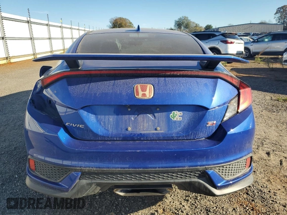 2018 Honda Civic Si Coupe with VIN 2HGFC3A54JH757074, listed as a Copart auction lot 80160644 with 121,333 mi miles and Salvage Title. Bid and sale history available at carsss.com. Image 6.