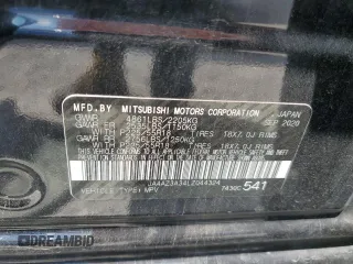 2020 Mitsubishi Outlander ES with VIN JA4AZ3A34LZ044324, listed as a Copart auction lot 58715165 with 89,424 mi miles and Salvage title. Bid and sale history available at DreamBid. Image 13.