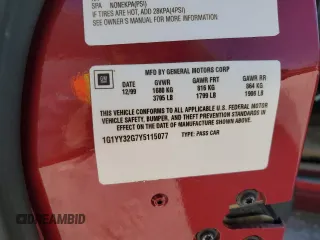 2000 Chevrolet Corvette with VIN 1G1YY32G7Y5115077, listed as a Copart auction lot 75688654 with 0 mi miles and Non Repairable. Bid and sale history available at carsss.com. Image 12.