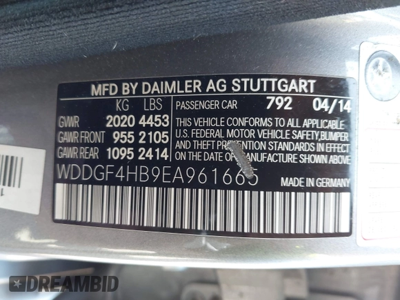 2014 Mercedes-Benz C 250 Sport with VIN WDDGF4HB9EA961665, listed as a IAAI auction lot 42055533 with 112,404 mi miles and . Bid and sale history available at DreamBid. Image 9.