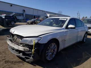 2014 BMW 7 Series 740Li xDrive with VIN WBAYF4C50ED281830, listed as a Copart auction lot 48557035 with 129,497 mi miles and Salvage Title. Bid and sale history available at carsss.com. Image 1.
