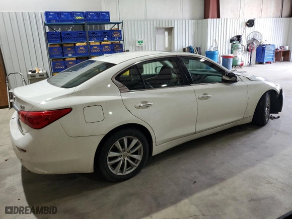 2017 Infiniti Q50 3.0t Premium with VIN JN1EV7AP4HM734045, listed as a Copart auction lot 46407015 with 0 mi miles and Salvage Title. Bid and sale history available at carsss.com. Image 3.