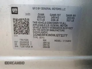 2021 Chevrolet Traverse LS with VIN 1GNERFKW0MJ271177, listed as a Copart auction lot 63536654 with 42,452 mi miles and Clean Title. Bid and sale history available at carsss.com. Image 13.