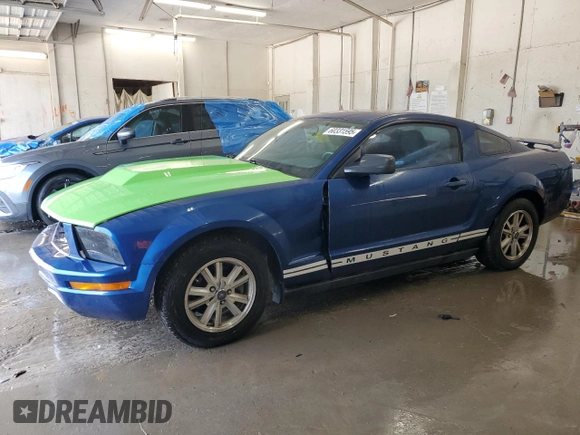 2006 Ford Mustang Standard with VIN 1ZVFT80N265167528, listed as a Copart auction lot 60331595 with 144,609 mi miles and Salvage title. Bid and sale history available at DreamBid. Image 1.