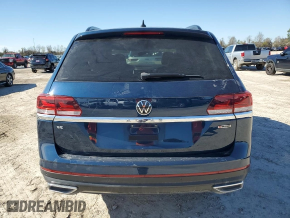 2022 Volkswagen Atlas SE with VIN 1V2KP2CAXNC532543, listed as a Copart auction lot 87745845 with 57,500 mi miles and Clean title. Bid and sale history available at DreamBid. Image 6.