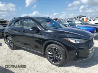 2024 Infiniti QX50 Sport with VIN 3PCAJ5FA0RF113900, listed as a Copart auction lot 78570734 with 261 mi miles and Salvage title. Bid and sale history available at DreamBid. Image 4.