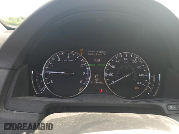 2014 Acura RLX Advance Pkg with VIN JH4KC1F92EC004325, listed as a Copart auction lot 57860314 with 221,784 mi miles and Salvage Title. Bid and sale history available at carsss.com. Image 9.