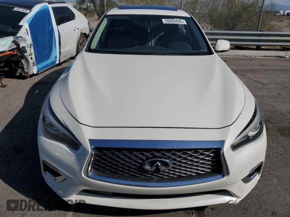 2019 Infiniti Q50 Luxe with VIN JN1EV7AP2KM515513, listed as a Copart auction lot 59893895 with 124,644 mi miles and Salvage title. Bid and sale history available at DreamBid. Image 5.