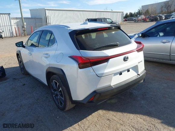 2019 Lexus UX with VIN JTHY3JBH5K2006725, listed as a IAAI auction lot 41129287 with 59,036 mi miles. Bid and sale history available at carsss.com. Image 3.
